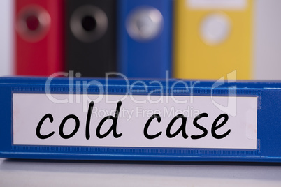 Cold case on blue business binder