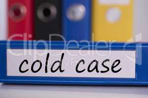 Cold case on blue business binder