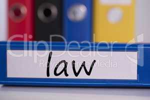 ?law on blue business binder