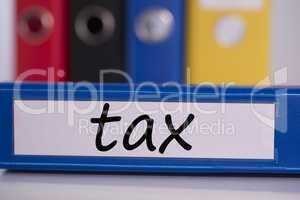 Tax on blue business binder