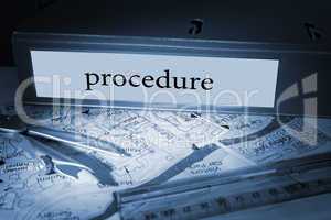 Procedure on blue business binder