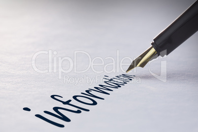 Fountain pen writing Information Fountain pen writing Information