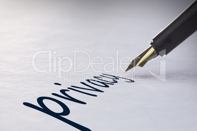 Fountain pen writing Privacy Fountain pen writing Privacy