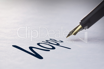 Fountain pen writing Hope Fountain pen writing Hope