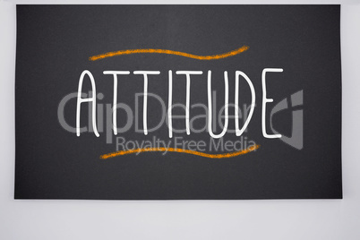 Attitude written on big blackboard