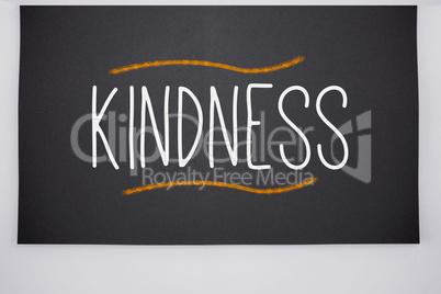 Kindness written on big blackboard