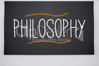 Philosophy written on big blackboard
