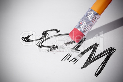 Pencil erasing the word Scam