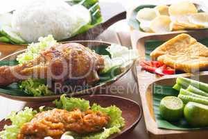 popular indonesia fried chicken rice