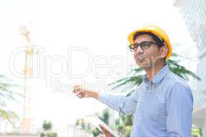 indian male contractor engineer