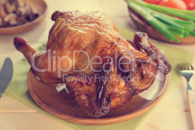 whole roast chicken ready to eat