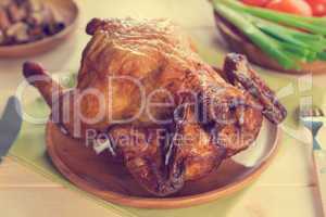 whole roast chicken ready to eat