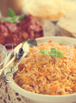 indian cuisine biryani rice