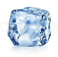 Cube of blue ice
