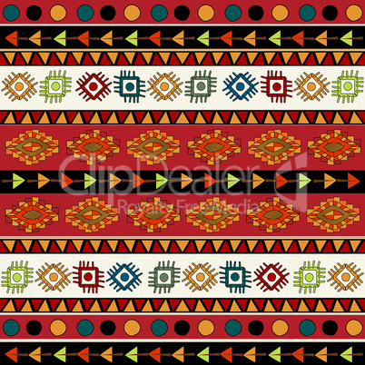 abstract ethnic pattern in vivid colors.