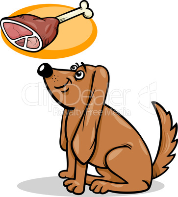 dog and haunch cartoon illustration