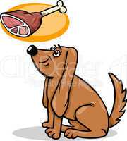 dog and haunch cartoon illustration