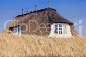 Reetdachhaus in Hörnum auf der Insel Sylt, Schleswig-Holstein,D