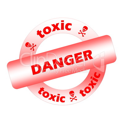 toxic danger stamp