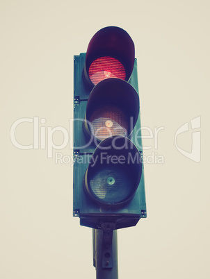 Retro look Traffic light semaphore