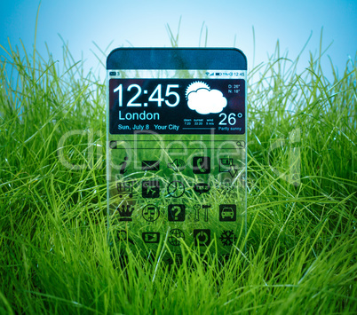 smartphone with a transparent display.
