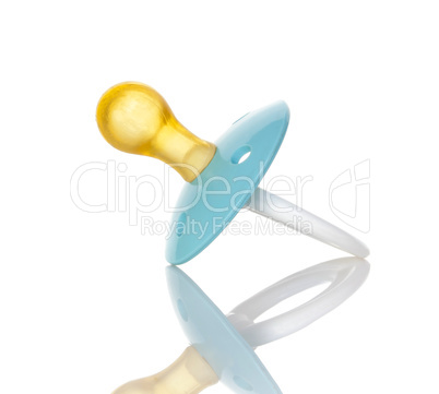 Blue baby's pacifier