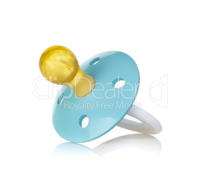 Blue baby's pacifier