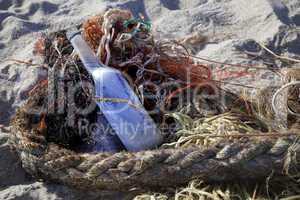 Flasche am Strand von Sylt