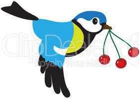 bird with berries