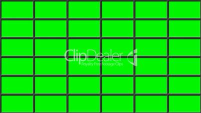 animated video wall - green blue screen