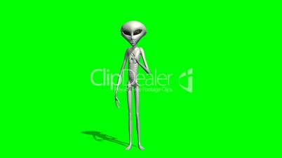 Alien speaks - green screen