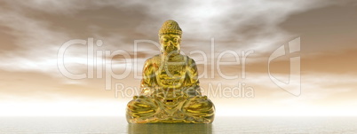 golden buddha - 3d render