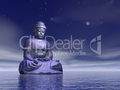 night meditation - 3d render