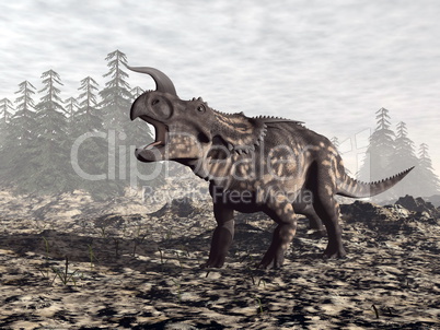 einiosaurus dinosaur - 3d render
