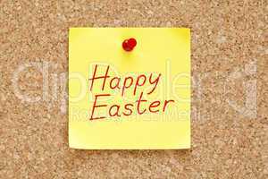 happy easter sticky note