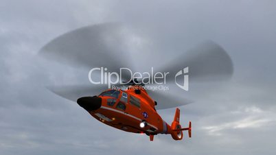 helicopter u.s. coast guard eurocopter in fly