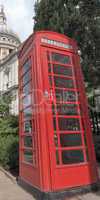 London telephone box