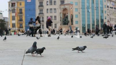 pedestrian walking on the Taksim Square 2