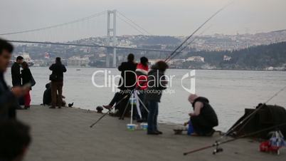 time lapse fisherman and pedestrian 1