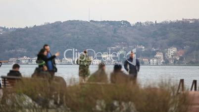 time lapse fisherman and pedestrian 3