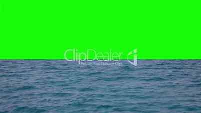 real waves with green background.