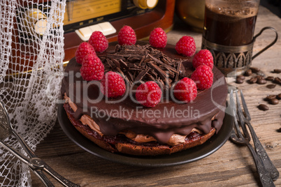 chocolate cake and turkish coffee - vintage style