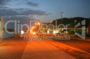 causeway of amador in panama in the sunset.  it a very popular t