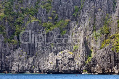 limestone cliff in palawan