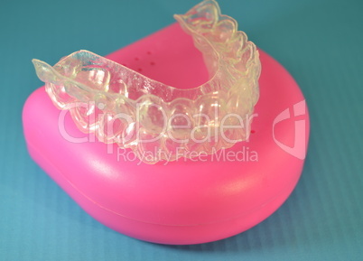 Plastic braces to straighten teeth