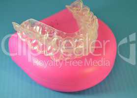 Plastic braces to straighten teeth