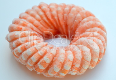 Fresh prawns frozen circle