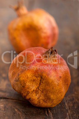 dry and old pomegranates