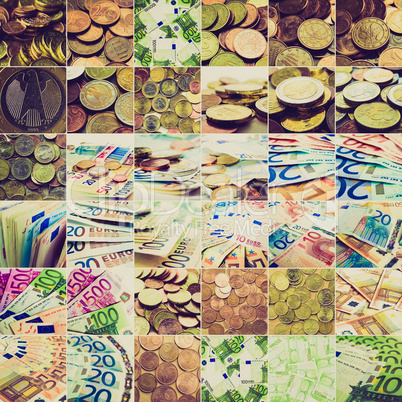 Retro look Money collage