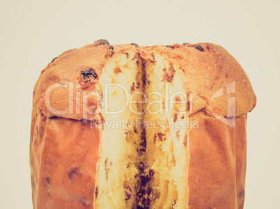Retro look Panettone bread